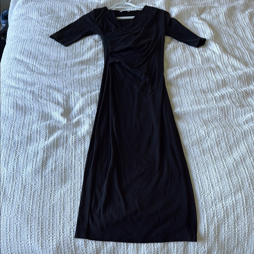 Zara Elegant Black Long Sleeve Dress